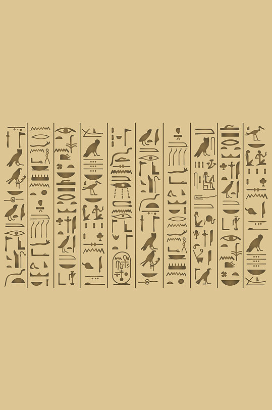 古代埃及矢量艺术插画