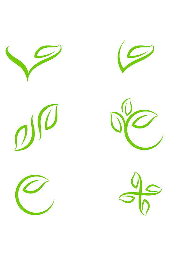 素食主义者矢量图标插画设计模板