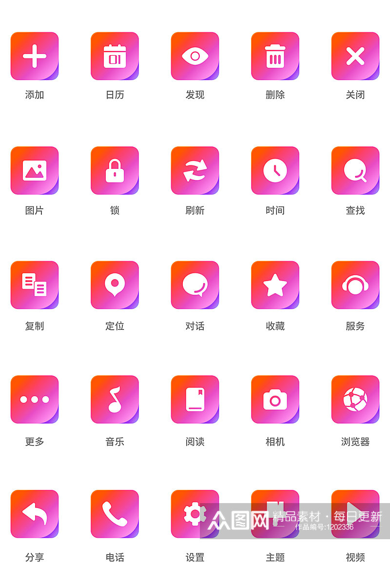 创意渐变app图标icon原创矢量元素素材