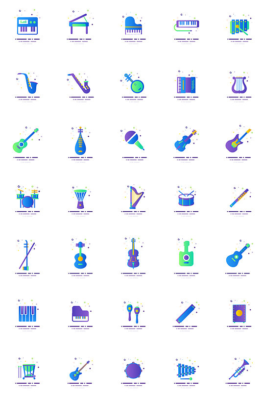 乐器卡通手机图标矢量图素材