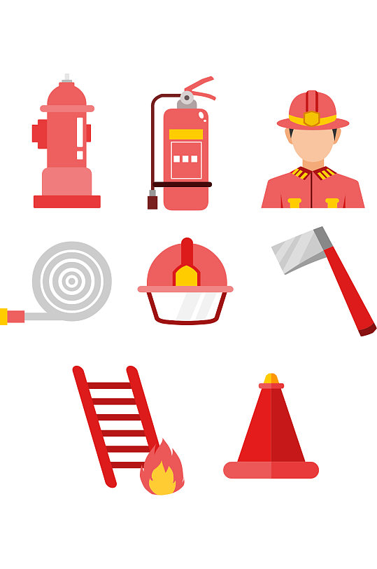 消防图标icon消防器械