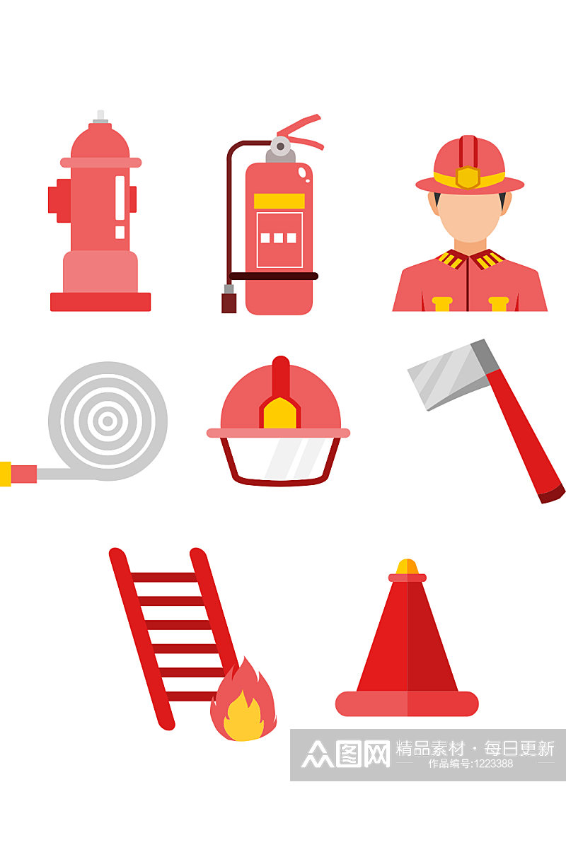 消防图标icon消防器械素材