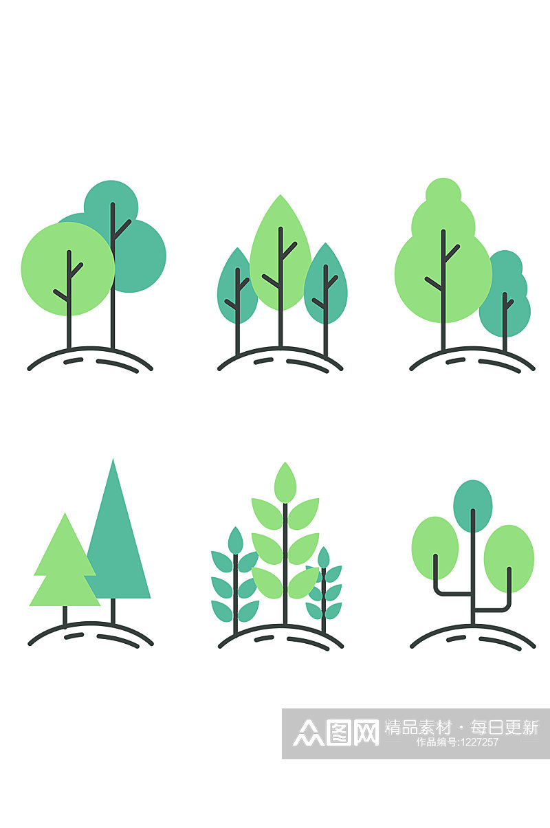 绿色环保图标icon素材
