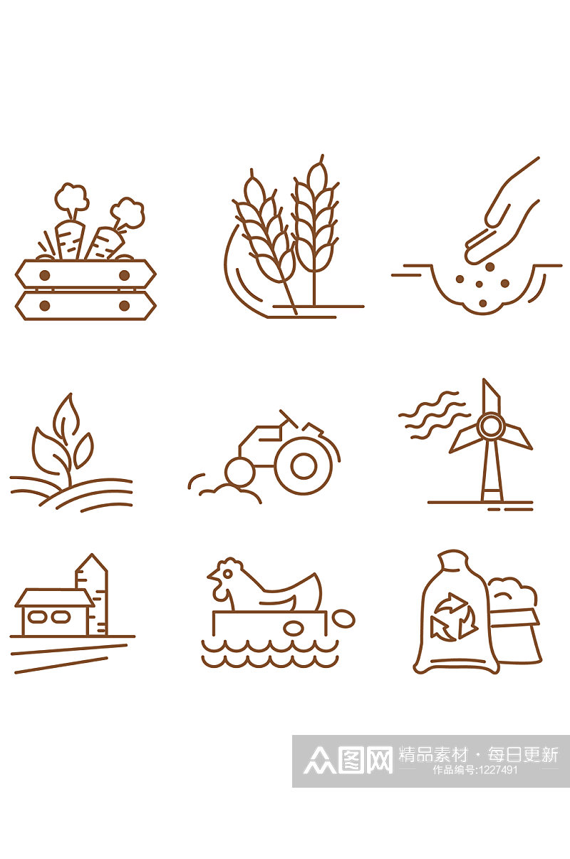 有机农业图标icon素材
