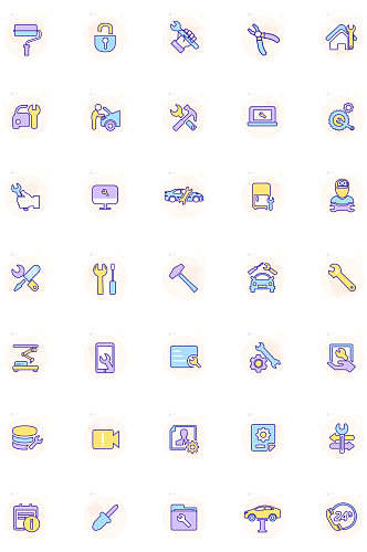 施工维修类图标icons