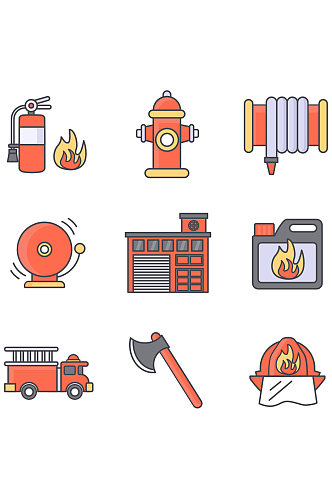 消防图标矢量图消防icon