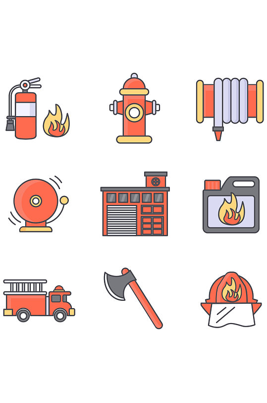 消防图标矢量图消防icon