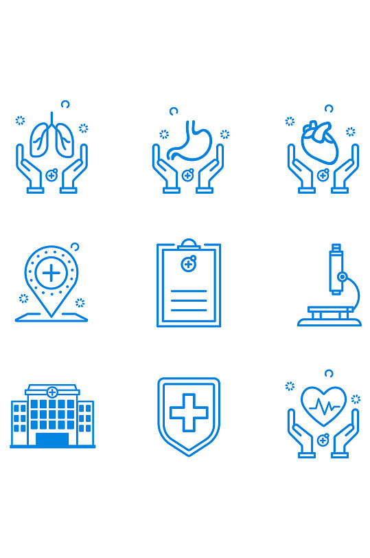 扁平化医疗图标icon-众图网