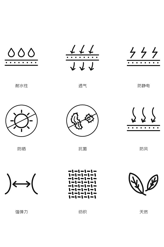 服装面料图标电商图标