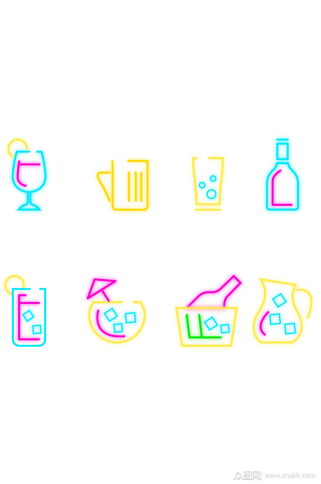 霓虹灯酒吧图标icon