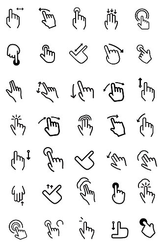 手势icon图标
