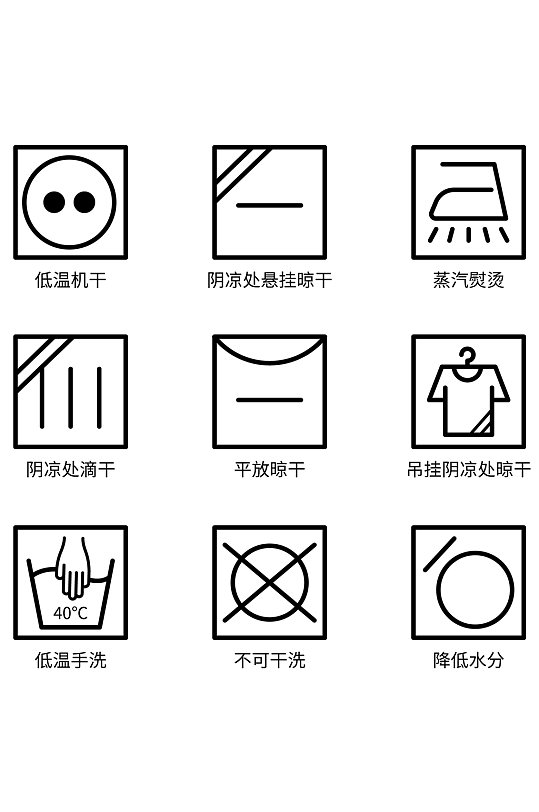 电商洗涤护理图标