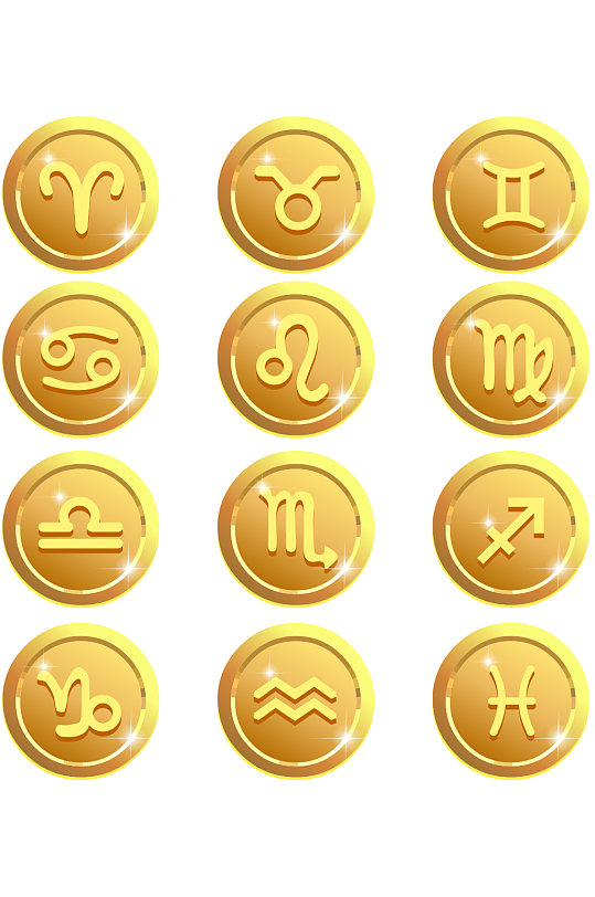 金币icon十二星座图标