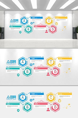 数据图表文化墙企业历程企业文化墙
