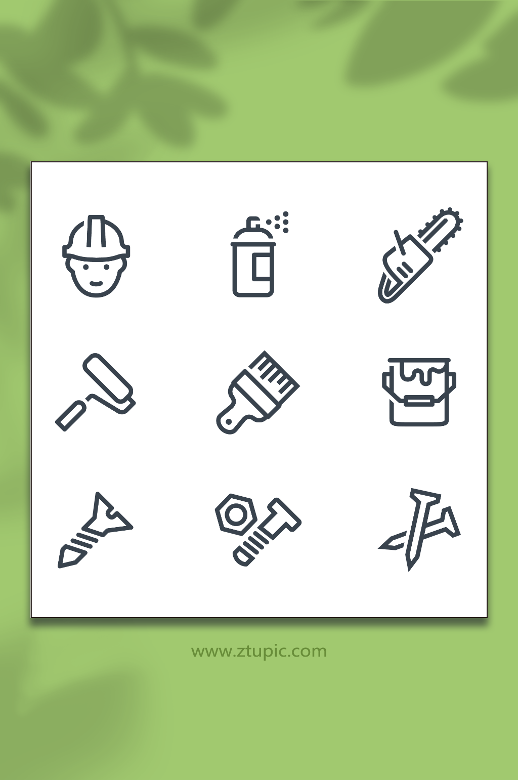 ui设计装修工具图标素材