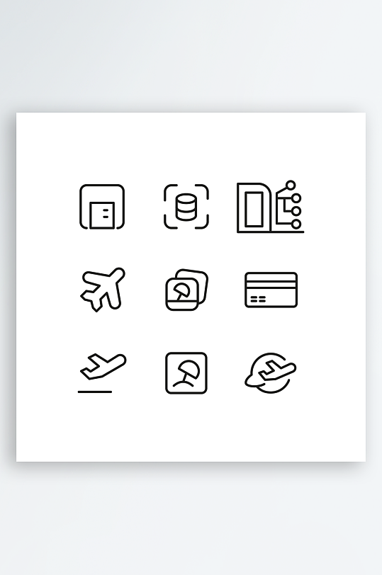 ui设计黑白小图标-众图网