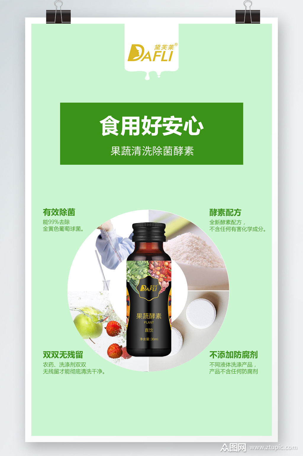 食品水果美容酵素海报素材