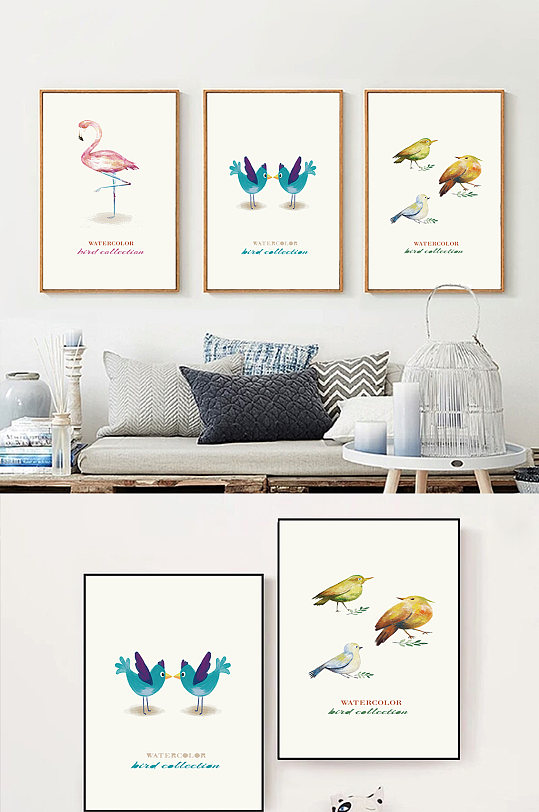 可爱动物儿童房装饰画