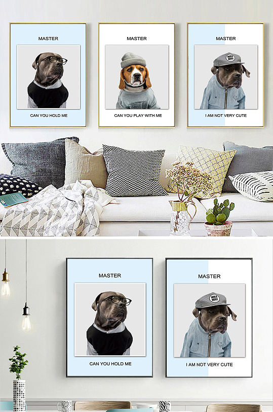 可爱动物儿童房装饰画