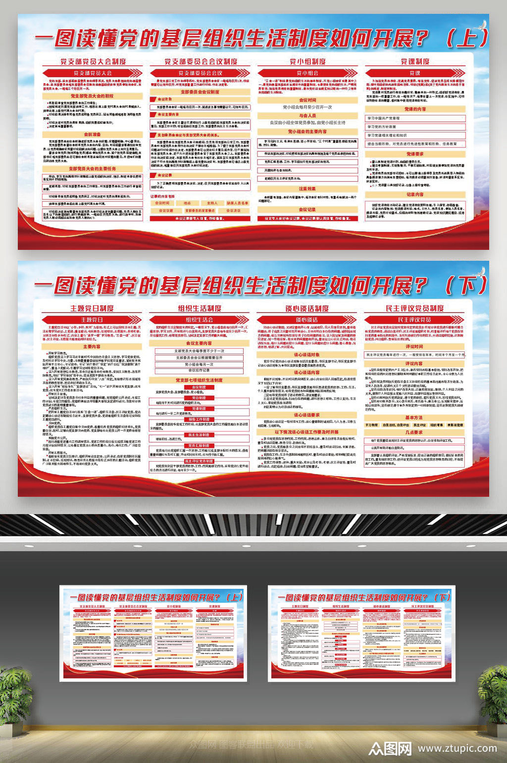 一图读懂党的组织生活会宣传栏素材