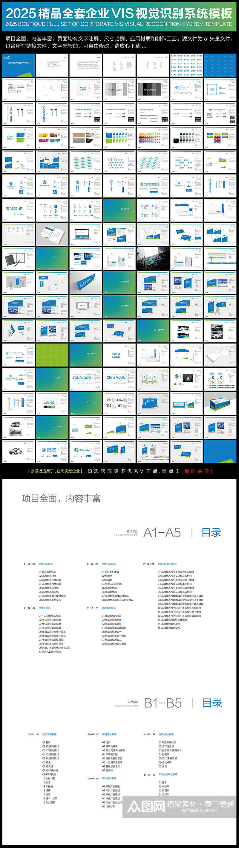 2025精品全套VI品牌视觉模板素材