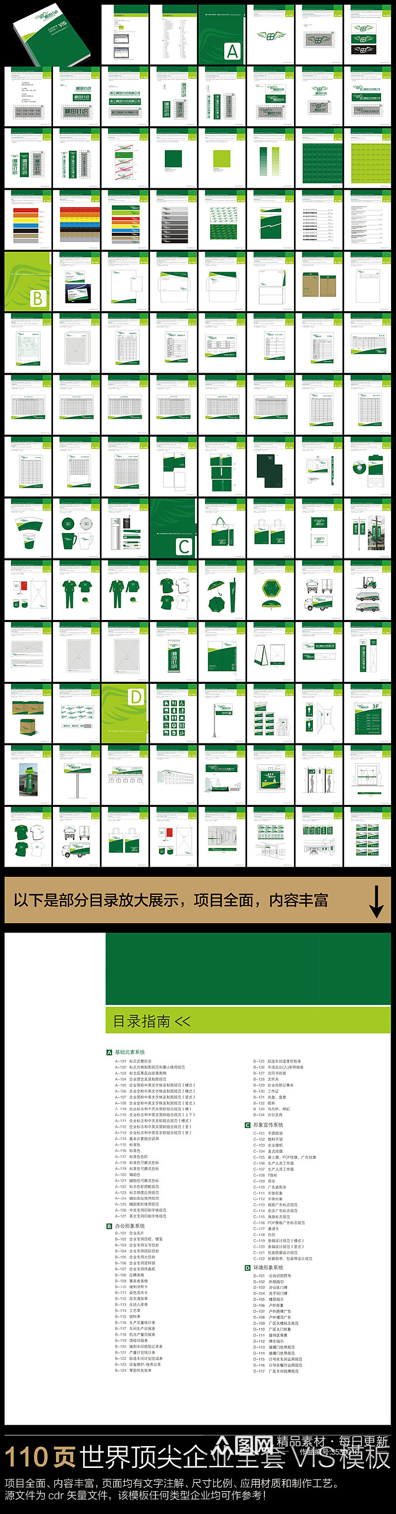 110页世界顶尖企业全套VIS模板素材