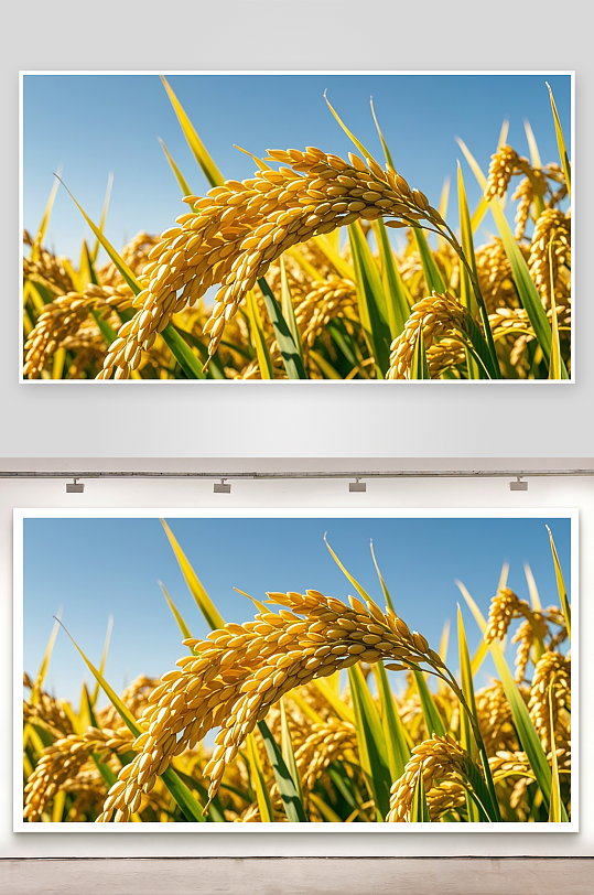 金色稻穗水稻稻谷稻田秋收丰收-众图网