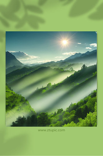 数字艺术绿色大自然风景图片