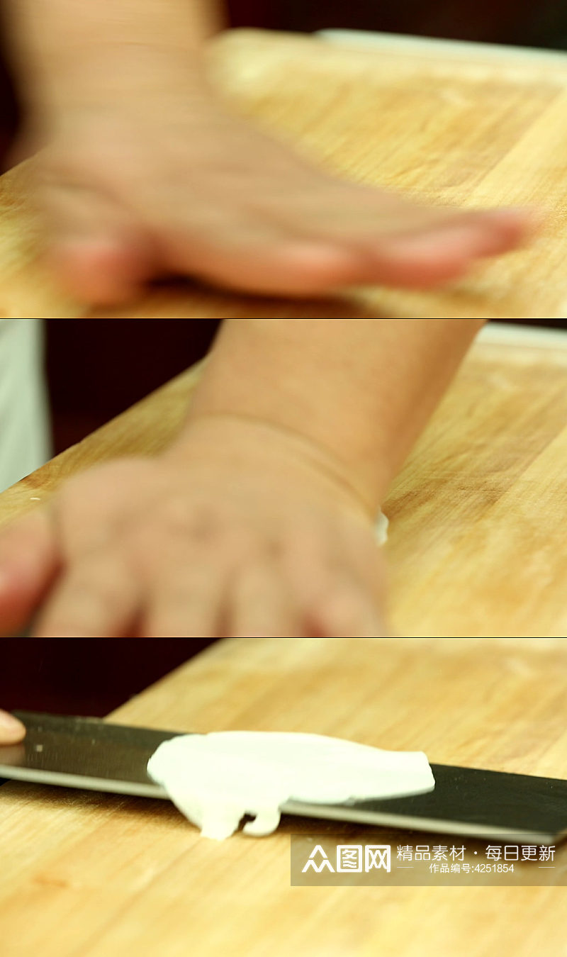 包子饺子擀面皮实拍素材