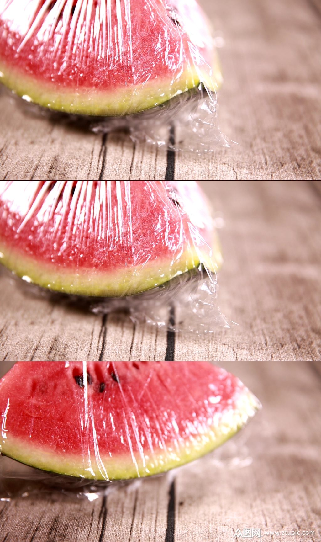 保鲜膜包裹西瓜保鲜实拍视频