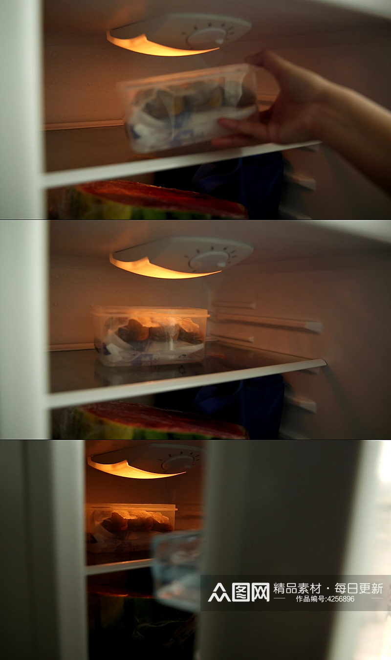 冰箱冰柜储存保鲜食物视频素材