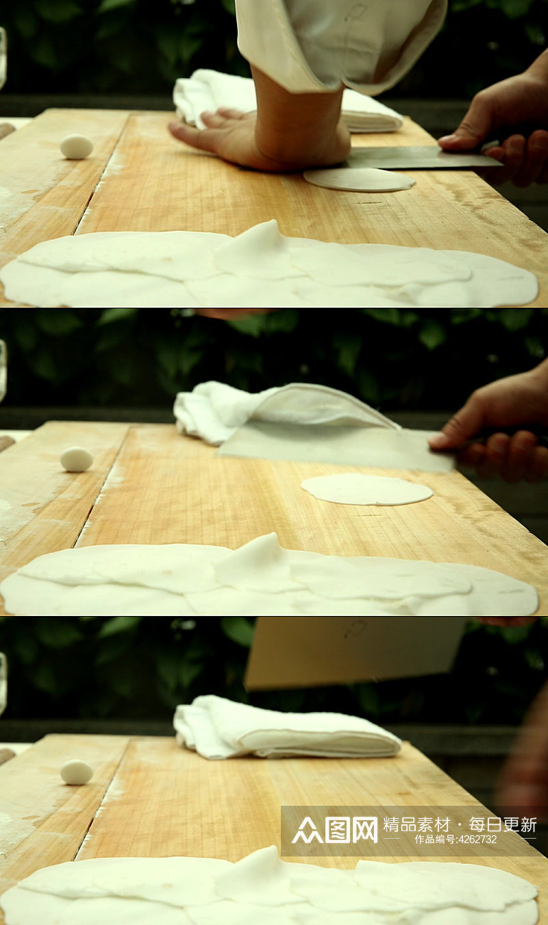 厨师包饺子视频素材素材