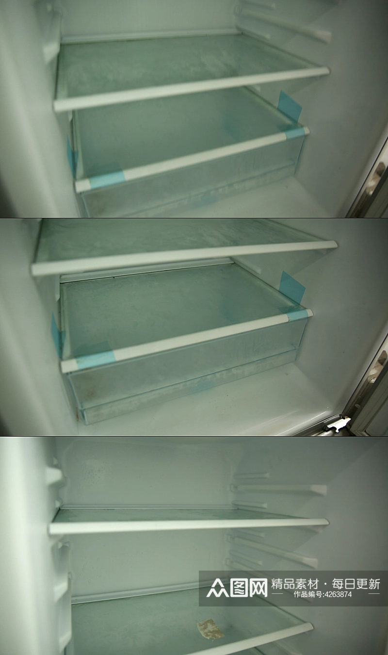 打开冰箱储存食物保鲜视频素材