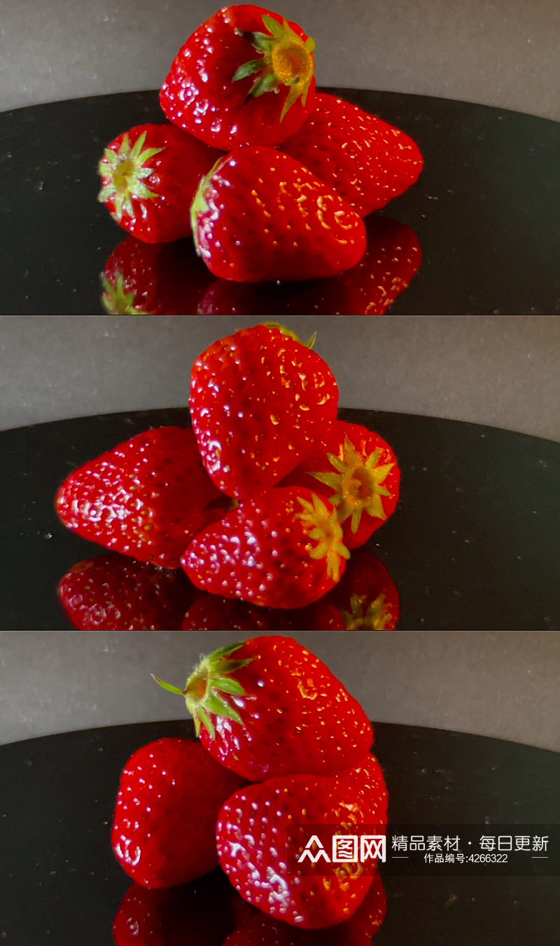 丹东大草莓实拍视频素材