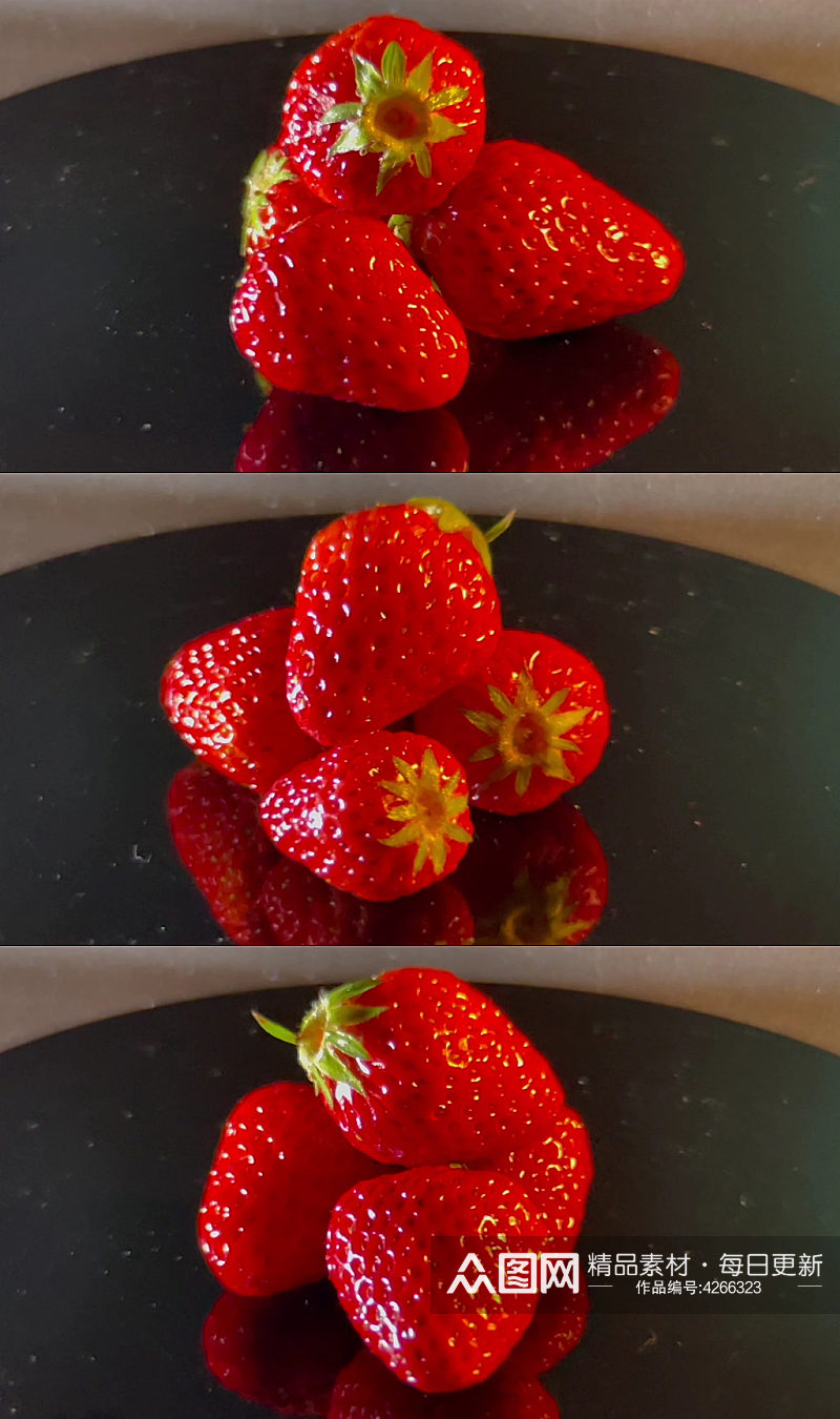丹东大草莓实拍视频素材