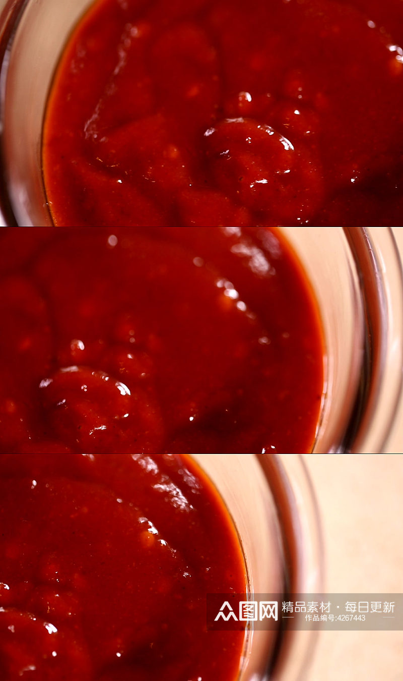 番茄酱西红柿酱辣椒酱视频素材