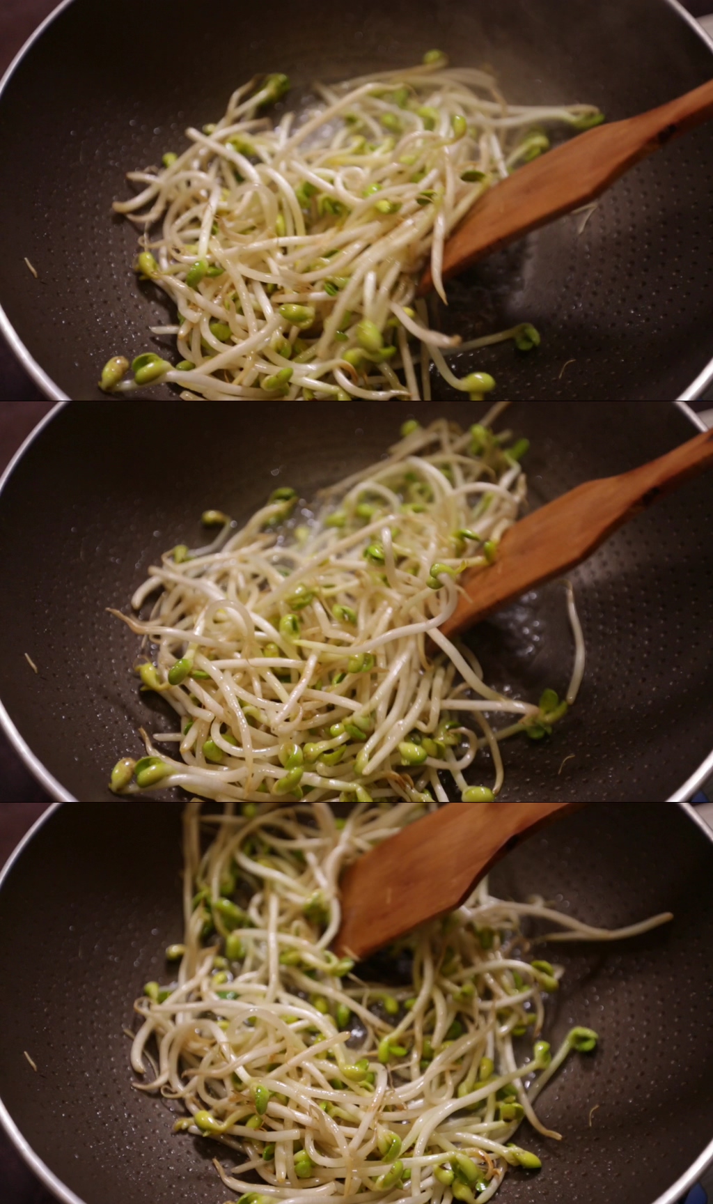 家常炝炒豆芽青豆芽黄豆芽视频模板下载