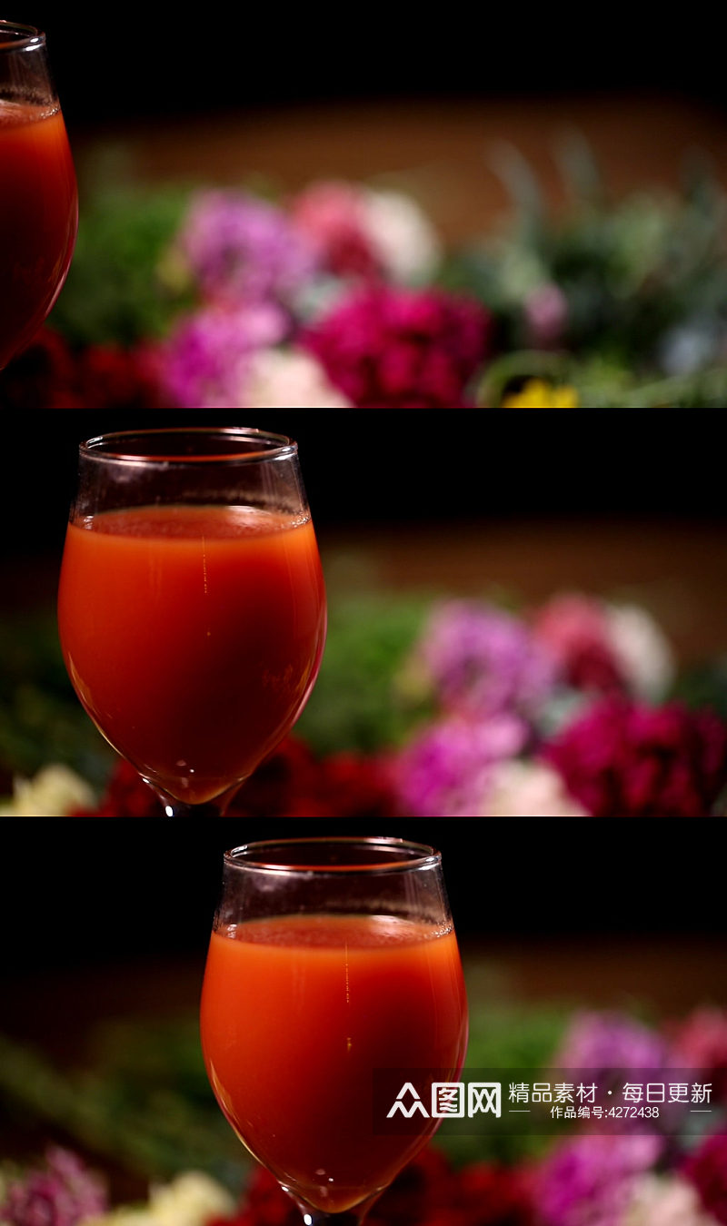 健康蔬菜汁番茄汁胡萝卜汁视频素材