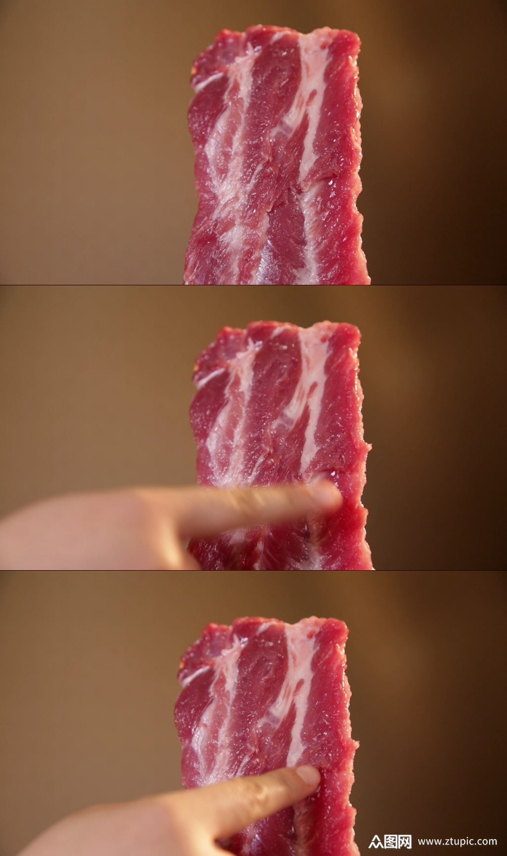 筋膜瘦肉排骨食材实拍素材