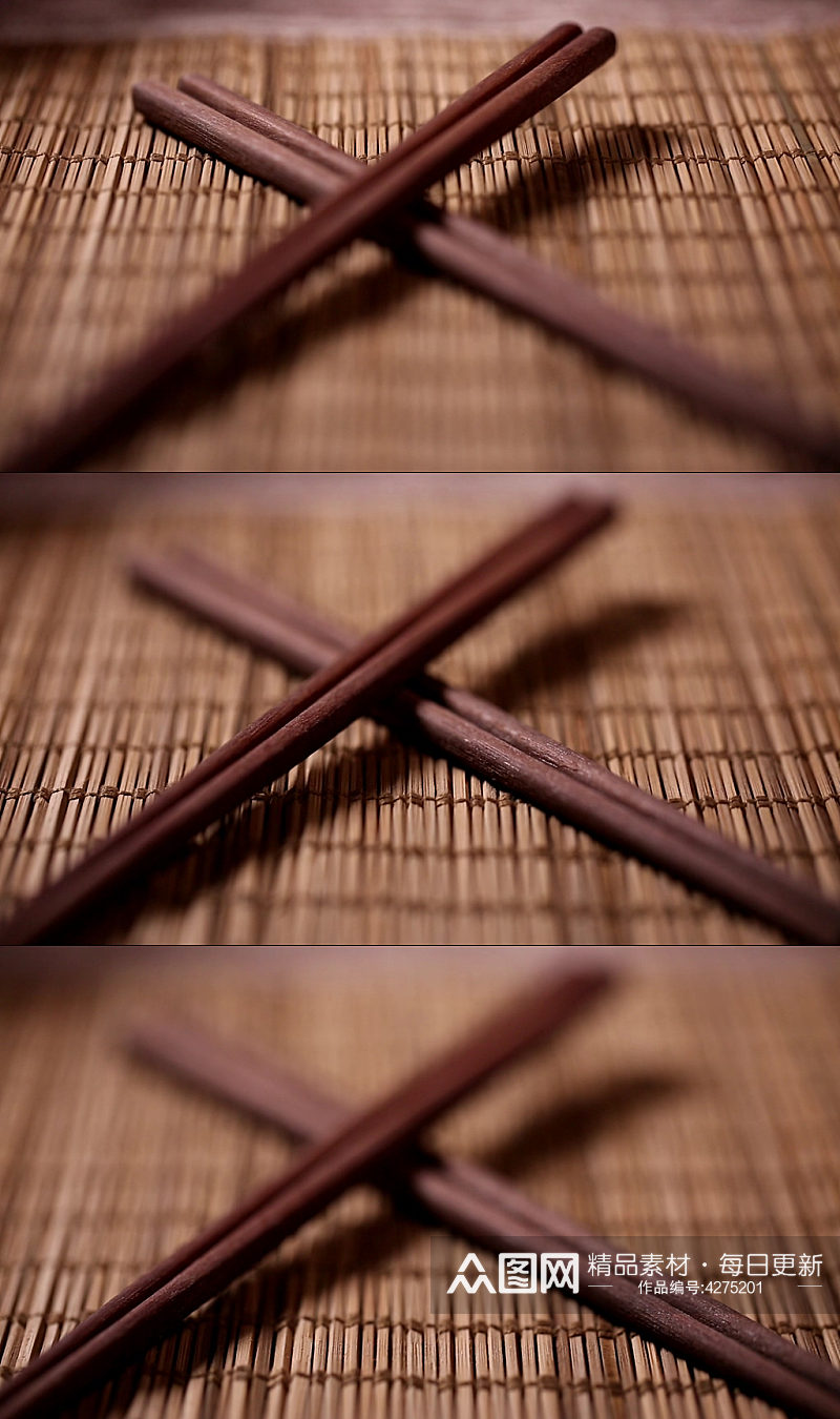 筷子餐具竹筷视频素材