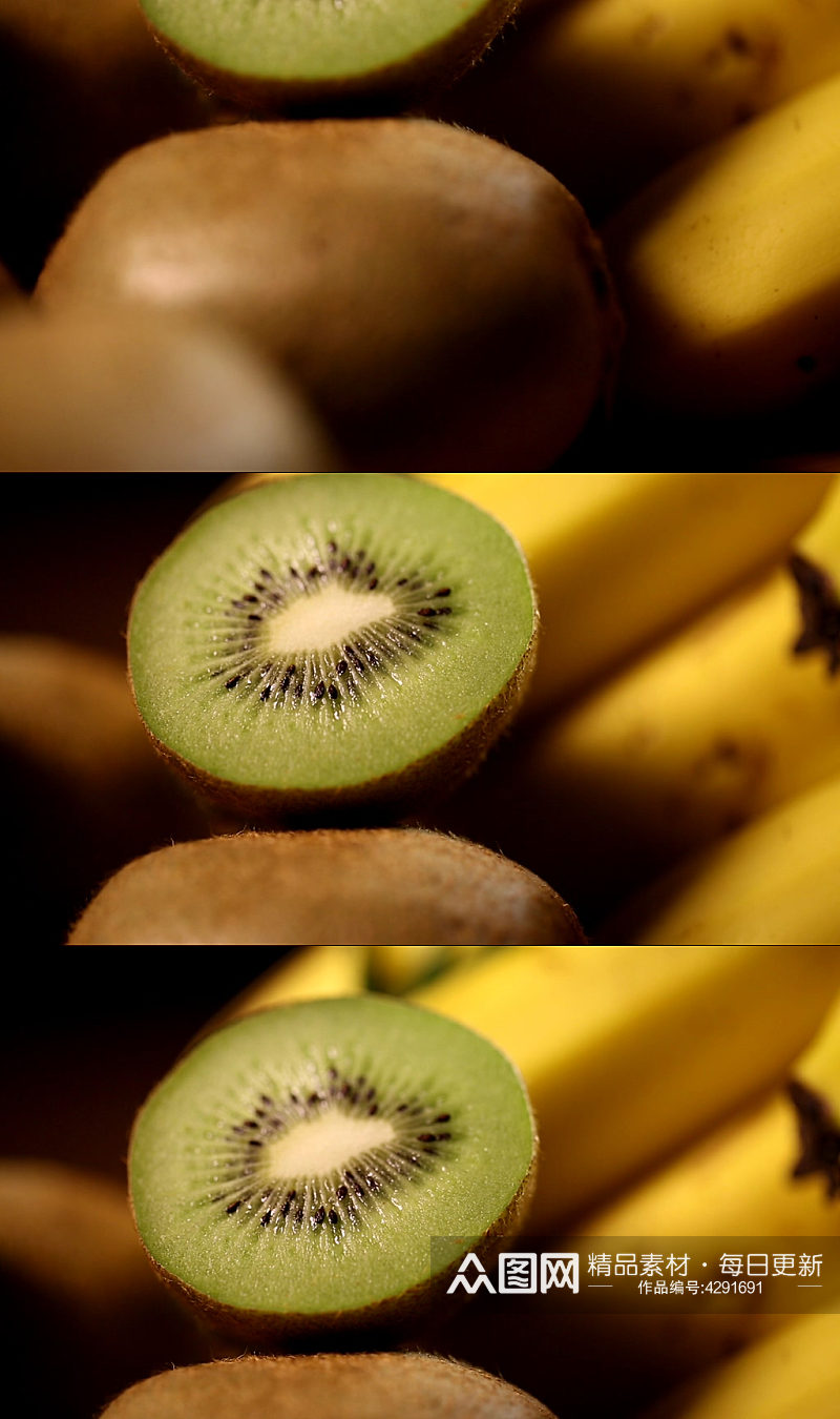猕猴桃香蕉补充维生素视频素材