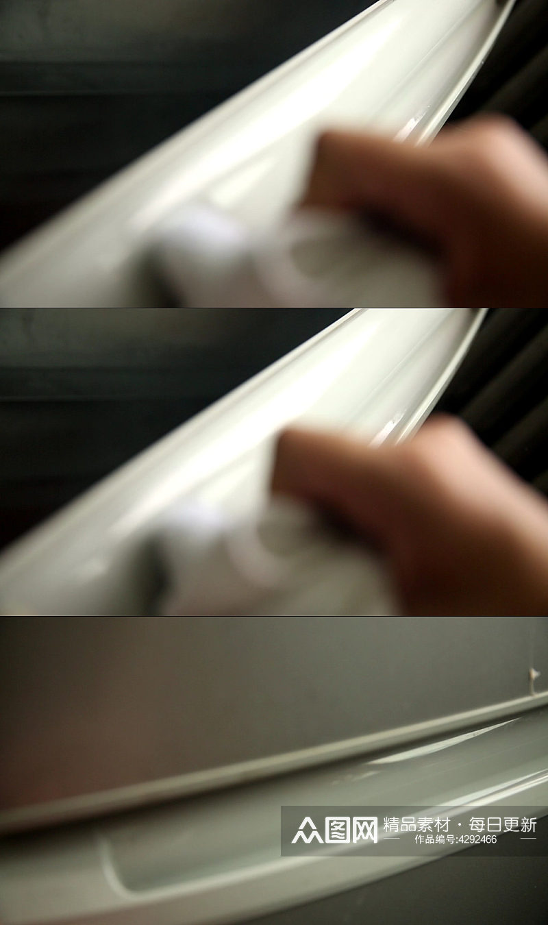 棉签抹布清理冰箱密封条卫生死角视频素材