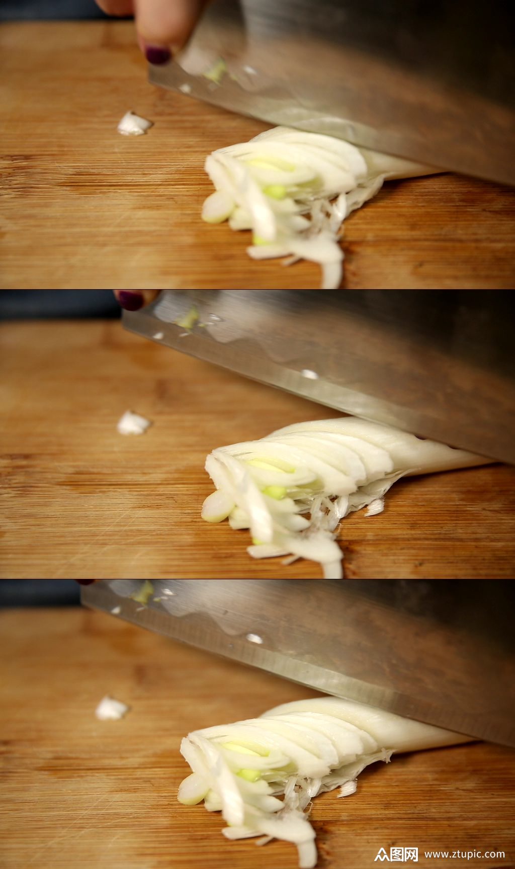 切大葱大葱碎葱花视频