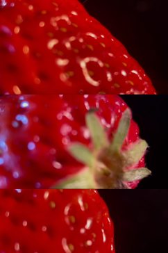 特写草莓表面视频
