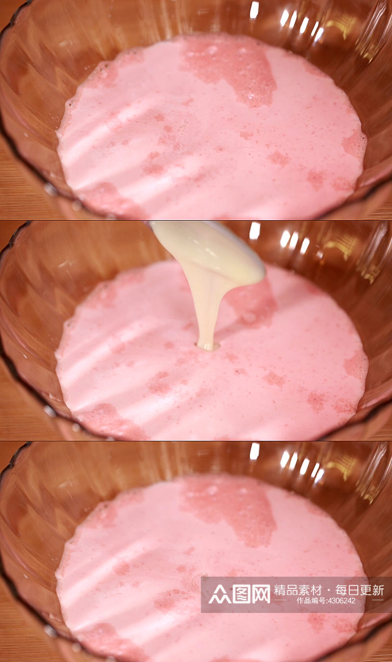 甜品饮料草莓牛奶视频素材