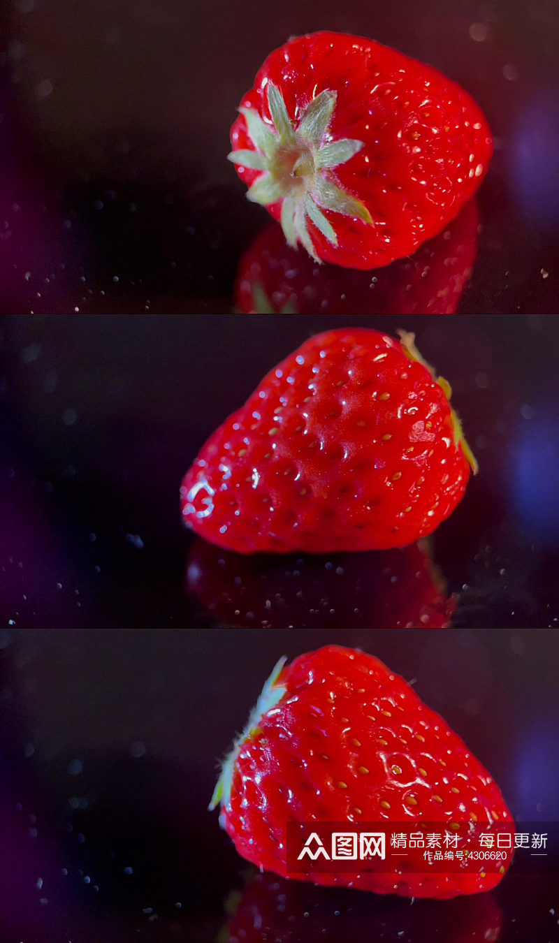 微距草莓种子实拍视频素材