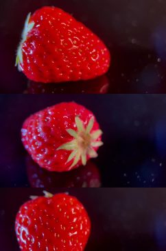 微距草莓种子实拍视频