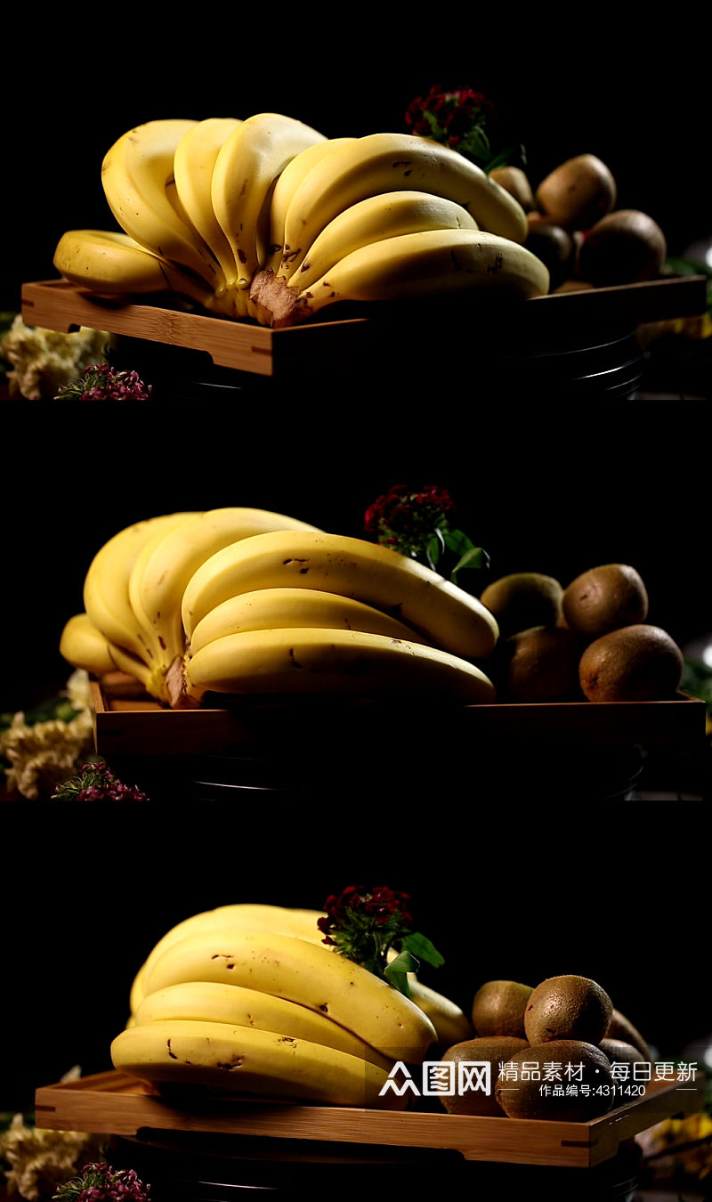 维生素香蕉猕猴桃实拍素材