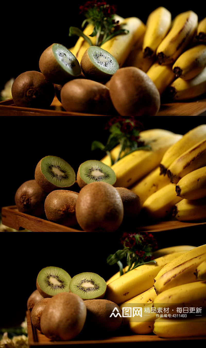 维生素香蕉猕猴桃视频素材