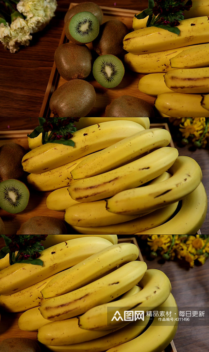 维生素香蕉猕猴桃视频素材